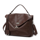 Bag Fashionable Vegetable Tanned Soft Leather Light Luxury Large Capacity Office Bag High Grade Messenger Bag Messenger Bag